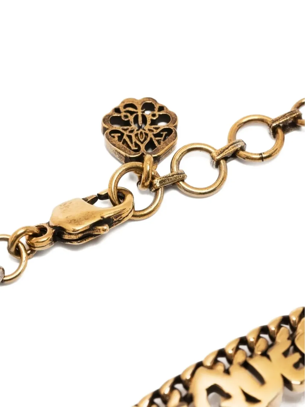 Alexander McQueen ロゴ入りチェーンブレスレット - 画像3