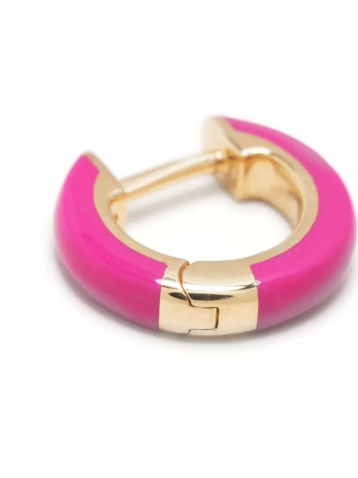 Ef Collection 14K イエローゴールド ベリーエナメルとダイヤモンドのハグイヤリング - 画像3