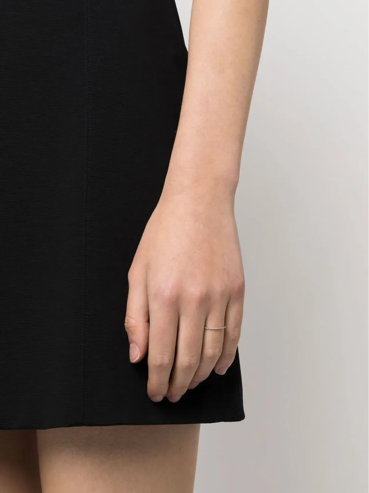 Ef Collection 14ktホワイトゴールド ダイヤモンド エタニティスタックリング - 画像2