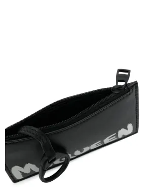 Alexander McQueen ロゴプリント レザー ウォレット ブラック - サムネイル3
