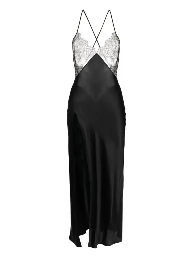 Maison Close Maison Close ランデヴー レースディテール シルクドレスの商品画像
