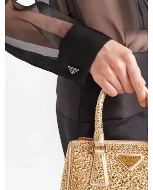 Prada シアーオーガンザシャツ - ブラック - サムネイル5
