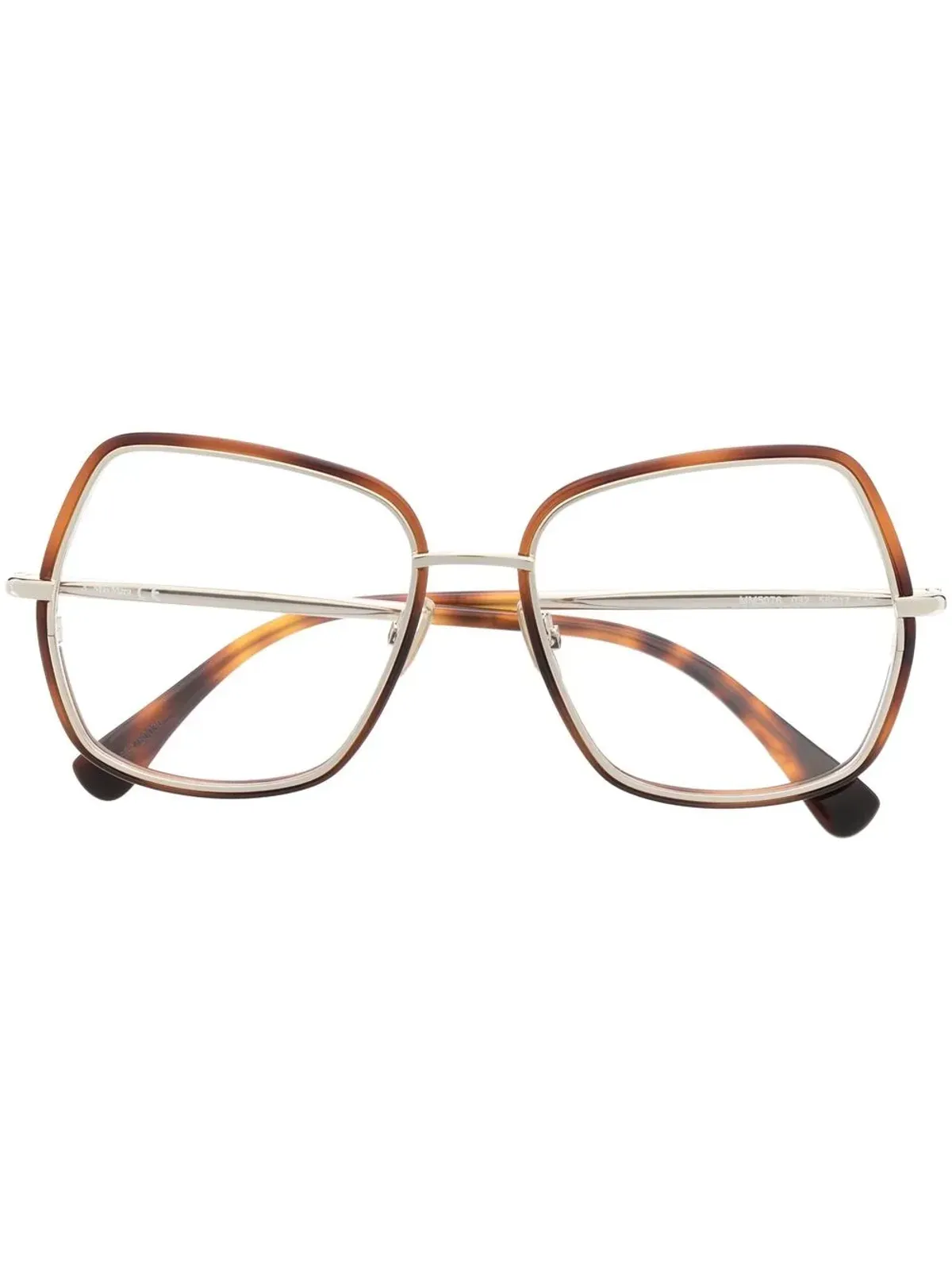 Max Mara Eyewear ベッコウ風オーバーサイズフレーム眼鏡 - 画像1
