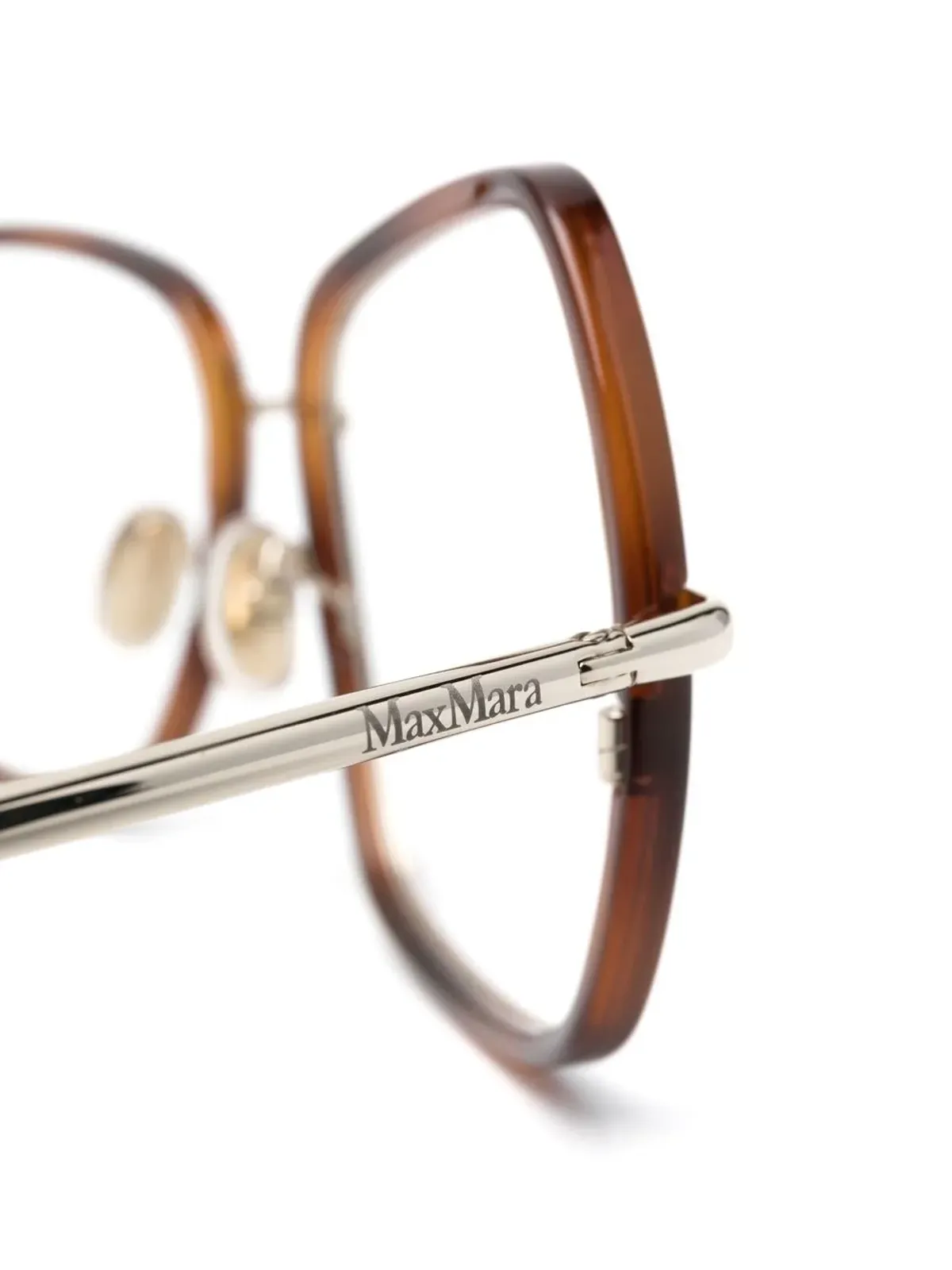 Max Mara Eyewear ベッコウ風オーバーサイズフレーム眼鏡 - 画像3