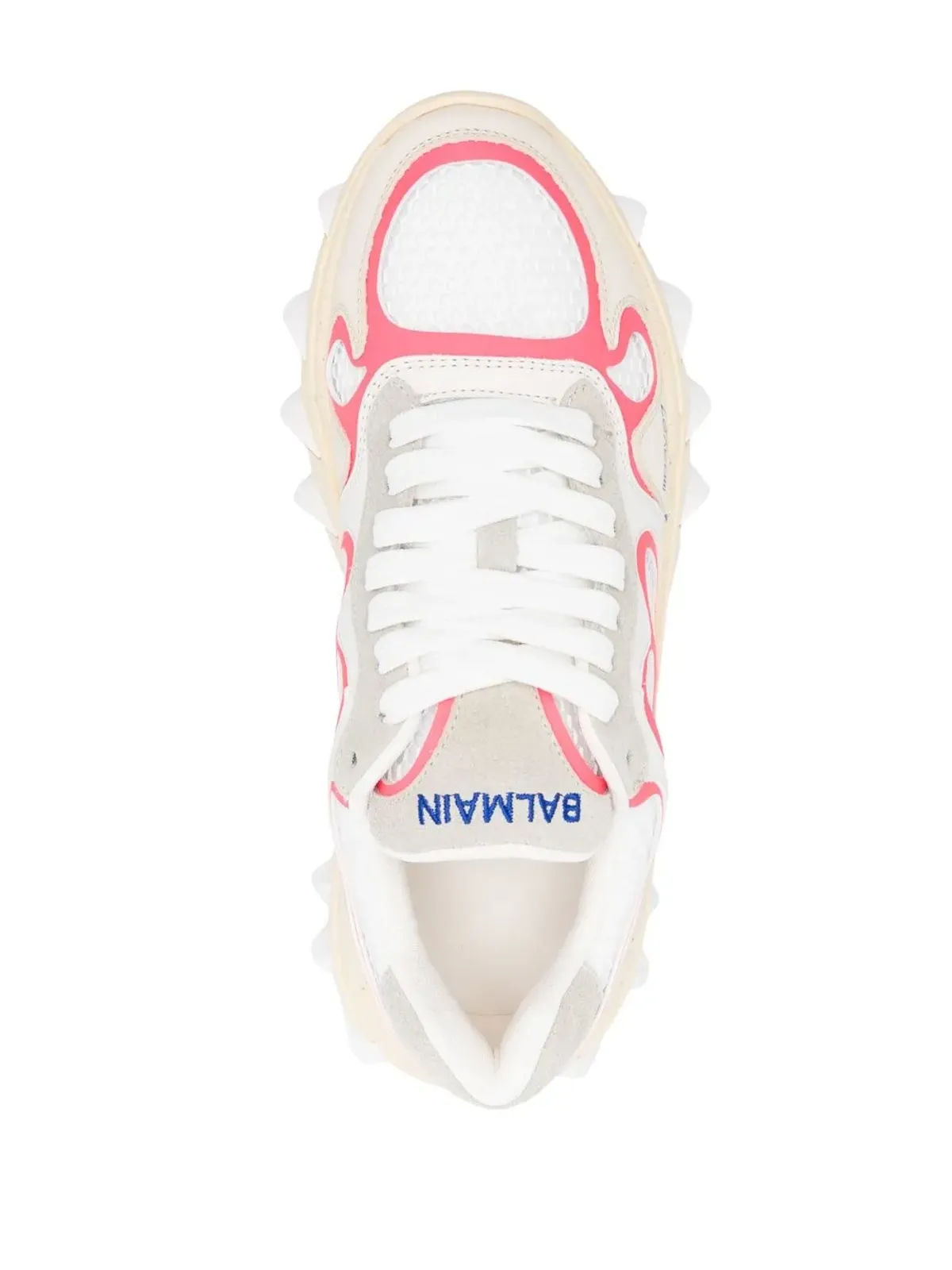 Balmain B-Eastパネルドレースアップスニーカー - ホワイト - 画像4