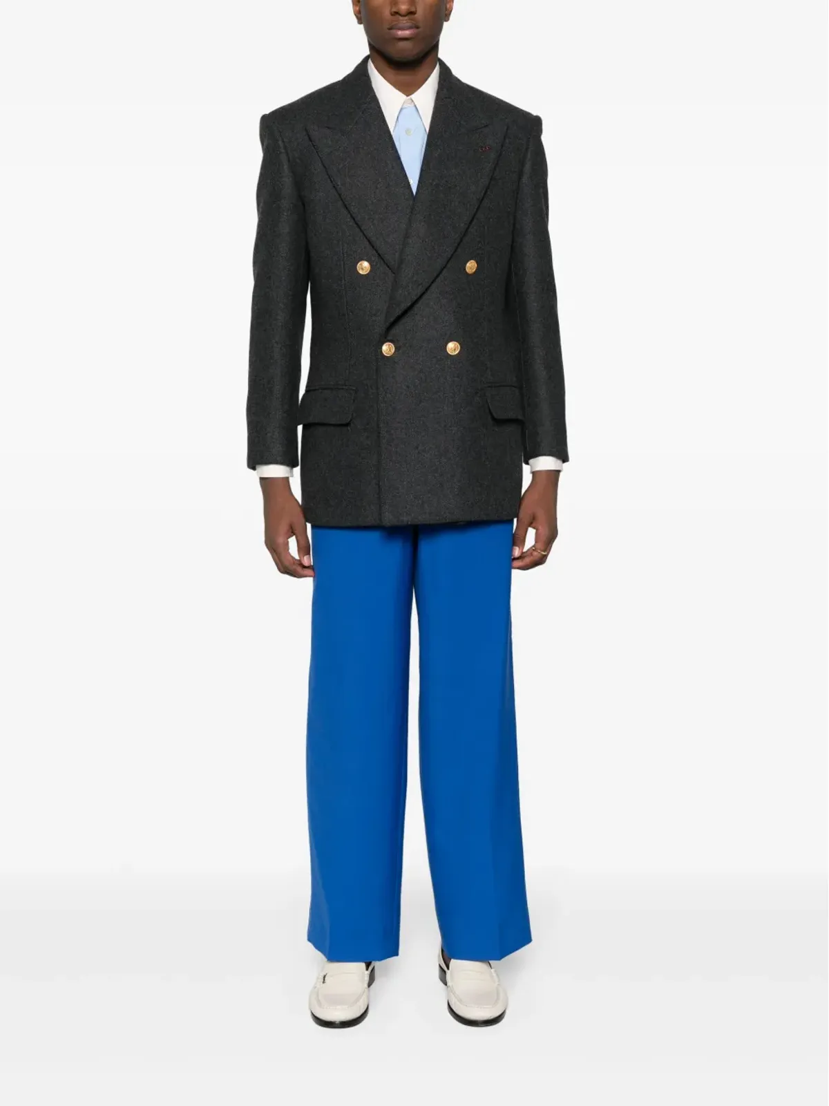 Gucci ウールカシミヤ ダブルブレストジャケット - 画像2