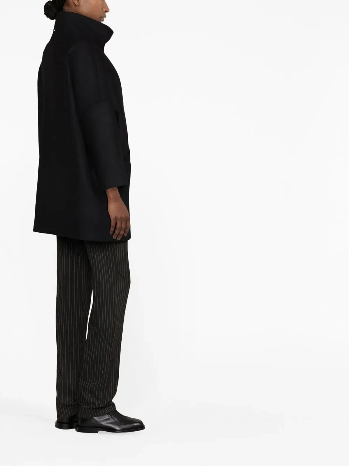Herno ハイネック・シングルブレスト コート - 画像4