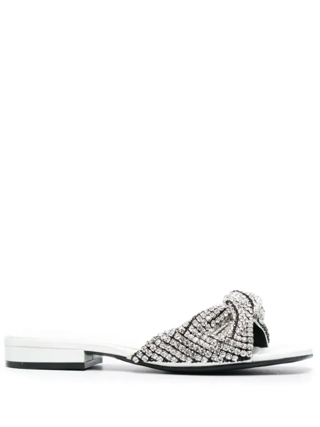 Sergio Rossi Sergio Rossi Evangelie crystal-embellished sandals - Silverの商品画像