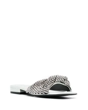 Sergio Rossi Evangelie crystal-embellished sandals - Silver - サムネイル2