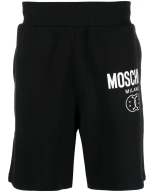 Moschino x Smiley コットンジャージーショーツ - ブラック - サムネイル1