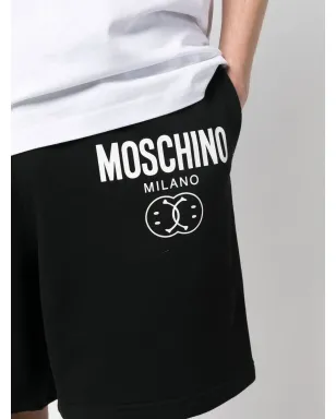 Moschino x Smiley コットンジャージーショーツ - ブラック - サムネイル5