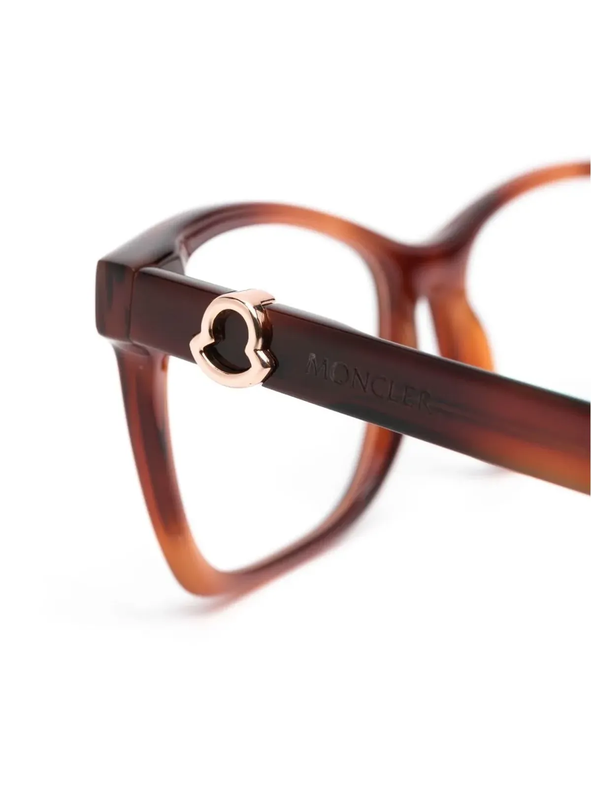 Moncler Eyewear べっ甲柄フレームの眼鏡 - 画像3