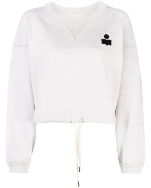 MARANT ÉTOILE Margo cropped drawstring sweatshirt - Neutrals - サムネイル1