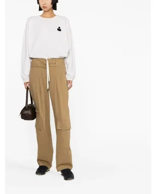 MARANT ÉTOILE Margo cropped drawstring sweatshirt - Neutrals - サムネイル2
