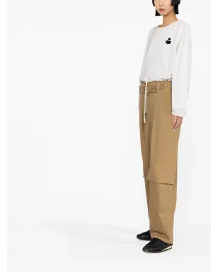 MARANT ÉTOILE Margo cropped drawstring sweatshirt - Neutrals - サムネイル3