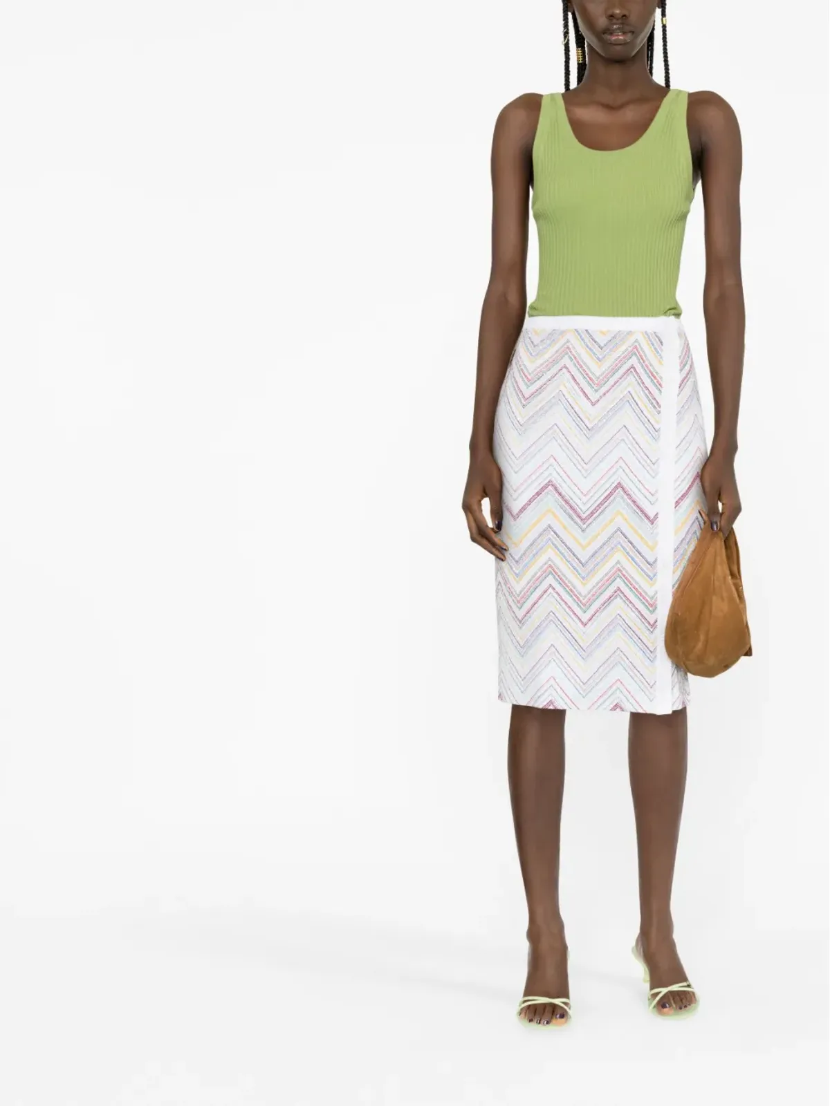 Missoni ジグザグ織りペンシルスカート - 画像2