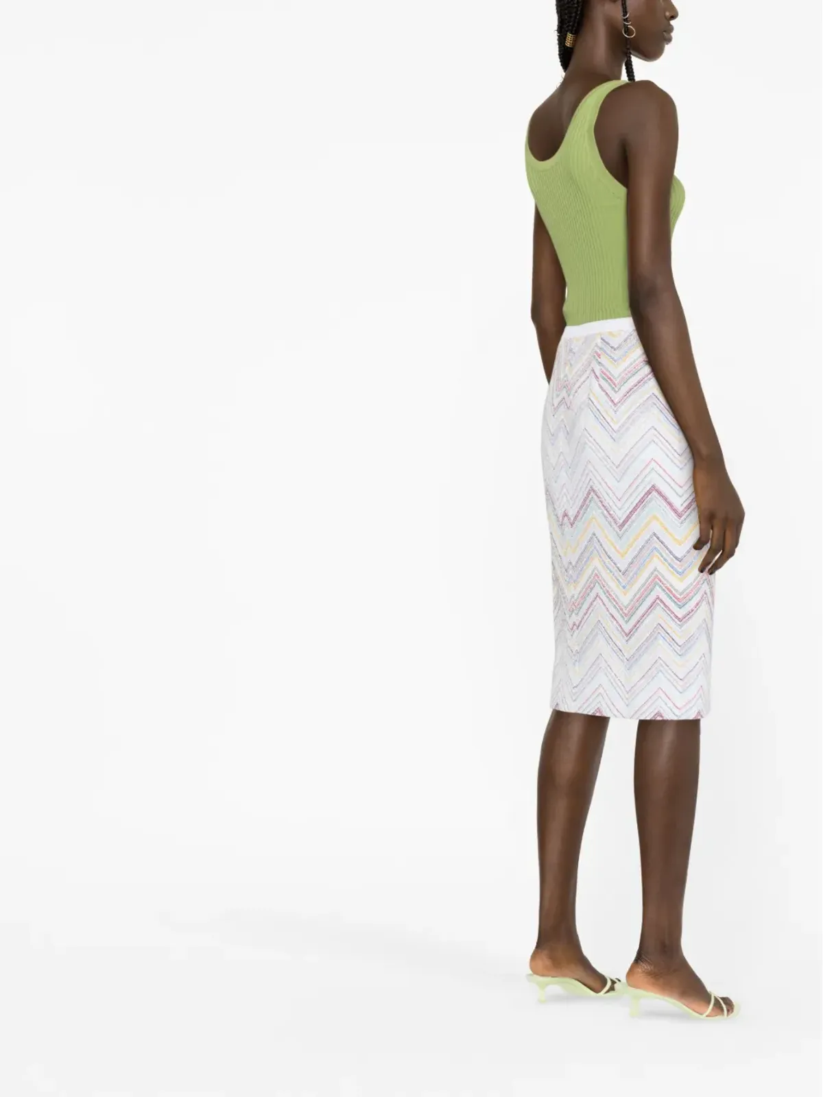 Missoni ジグザグ織りペンシルスカート - 画像4