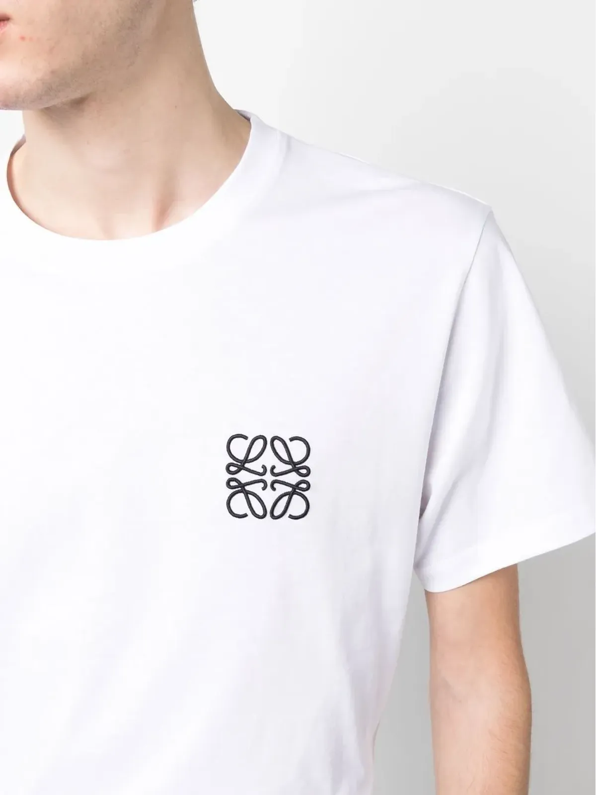 LOEWE コットン刺繍ロゴTシャツ - 画像5