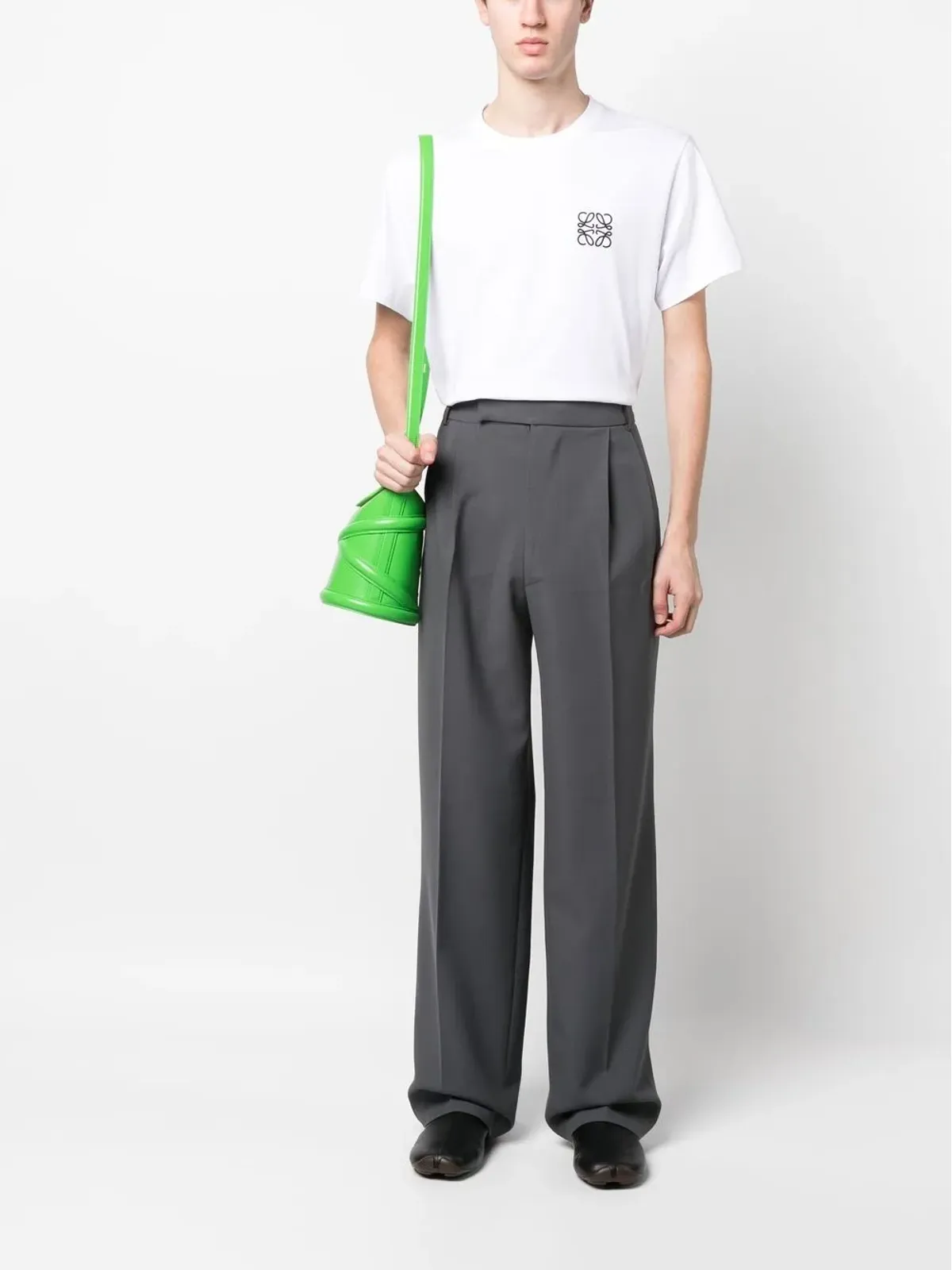 LOEWE コットン刺繍ロゴTシャツ - 画像2