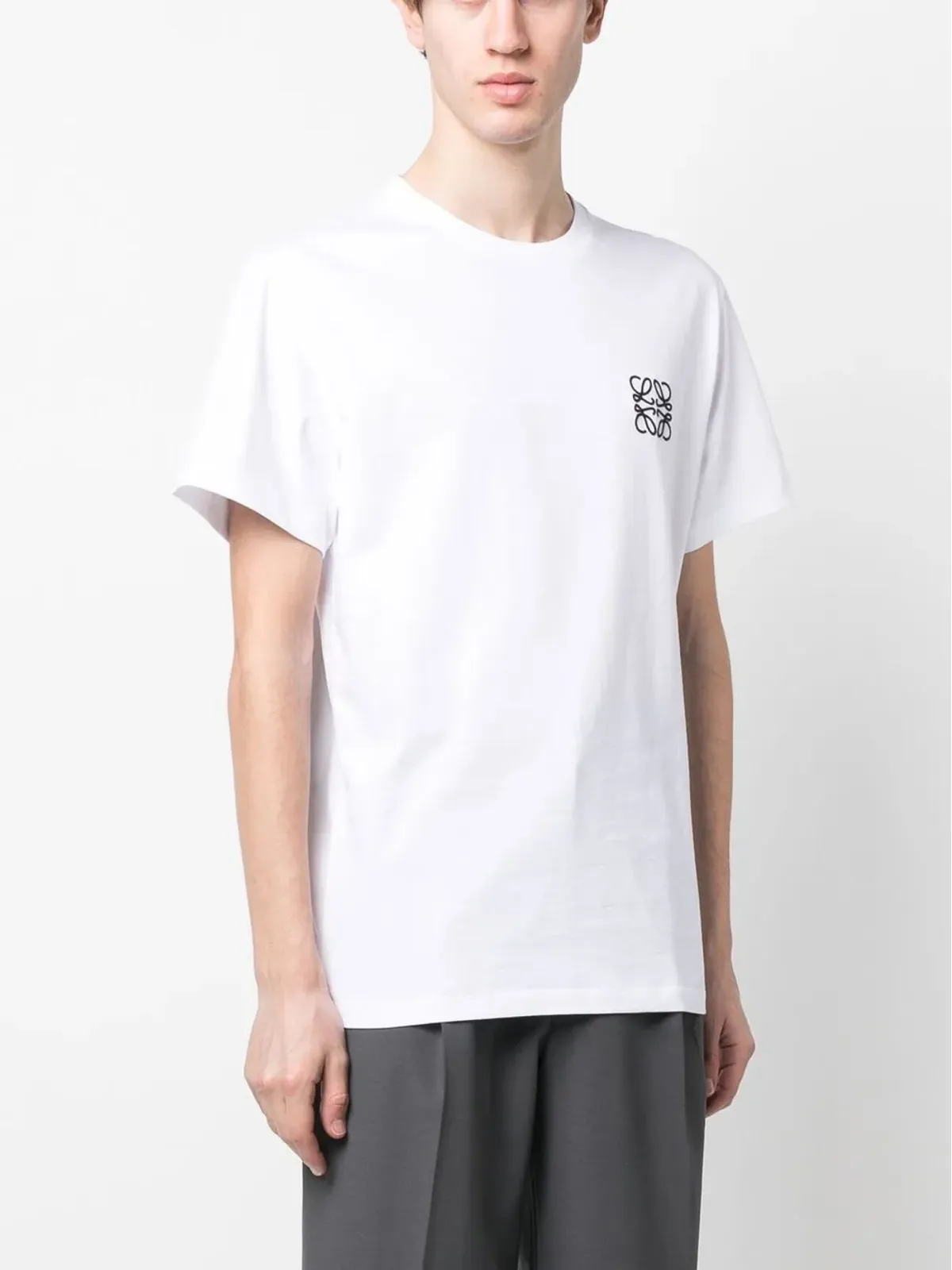 LOEWE コットン刺繍ロゴTシャツ - 画像3