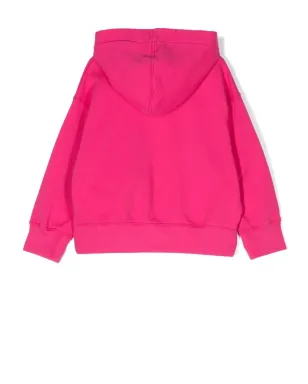 Palm Angels Kids ピンクのスマイリーテディベアプリント フーディ - サムネイル2