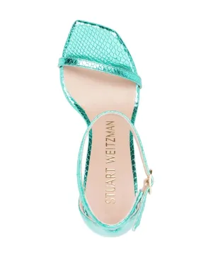 Stuart Weitzman 100mm 蛇皮風ストレットサンダル - サムネイル4