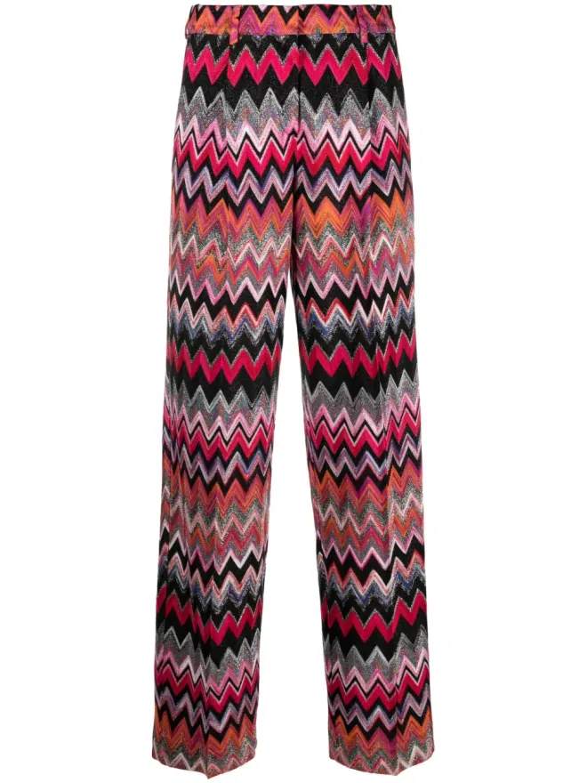 Missoni Missoni ジグザグ織ストレートパンツ - ブラックの商品画像