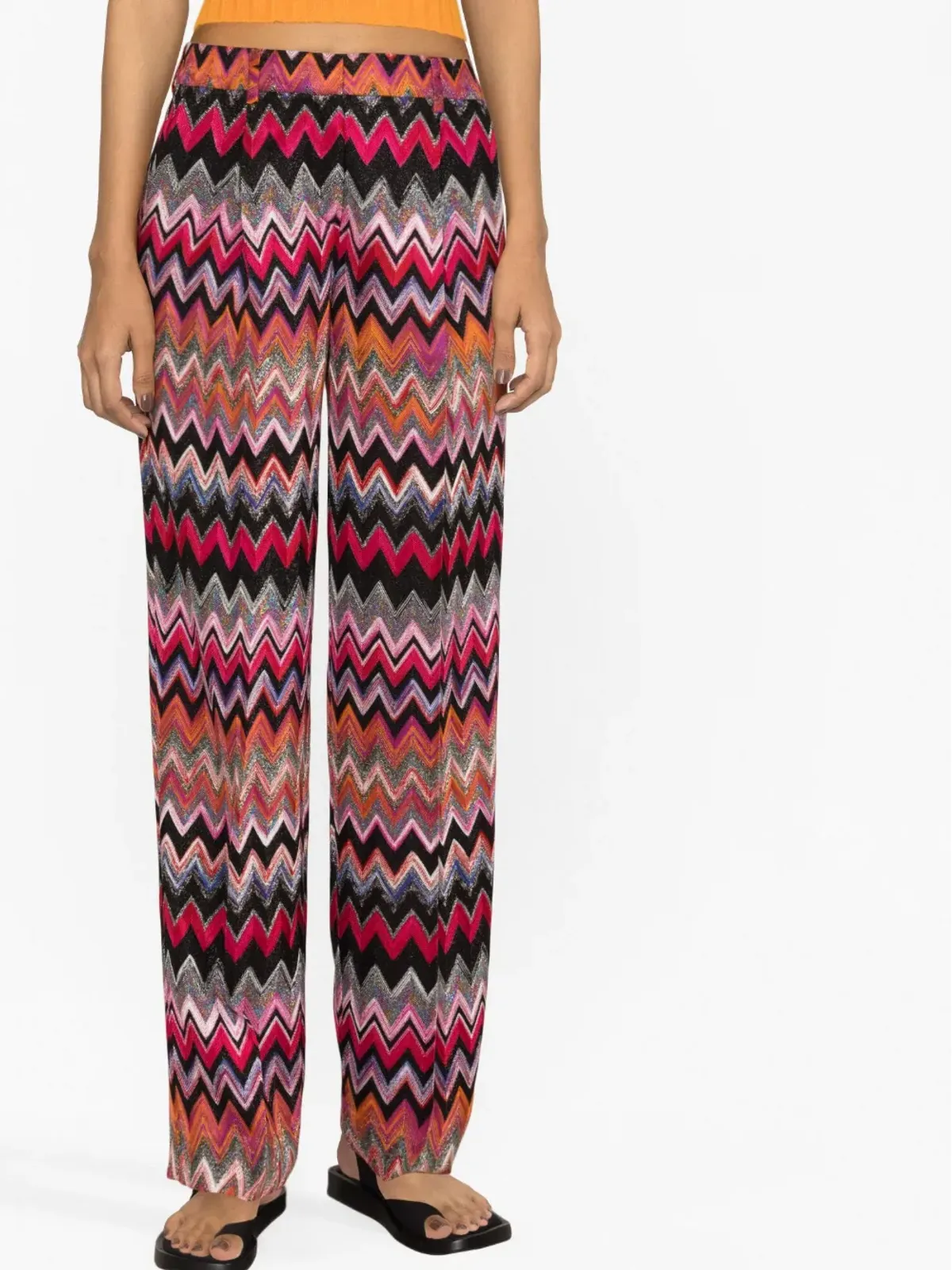 Missoni ジグザグ織ストレートパンツ - ブラック - 画像5