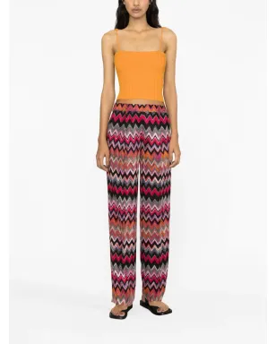 Missoni ジグザグ織ストレートパンツ - ブラック - サムネイル2