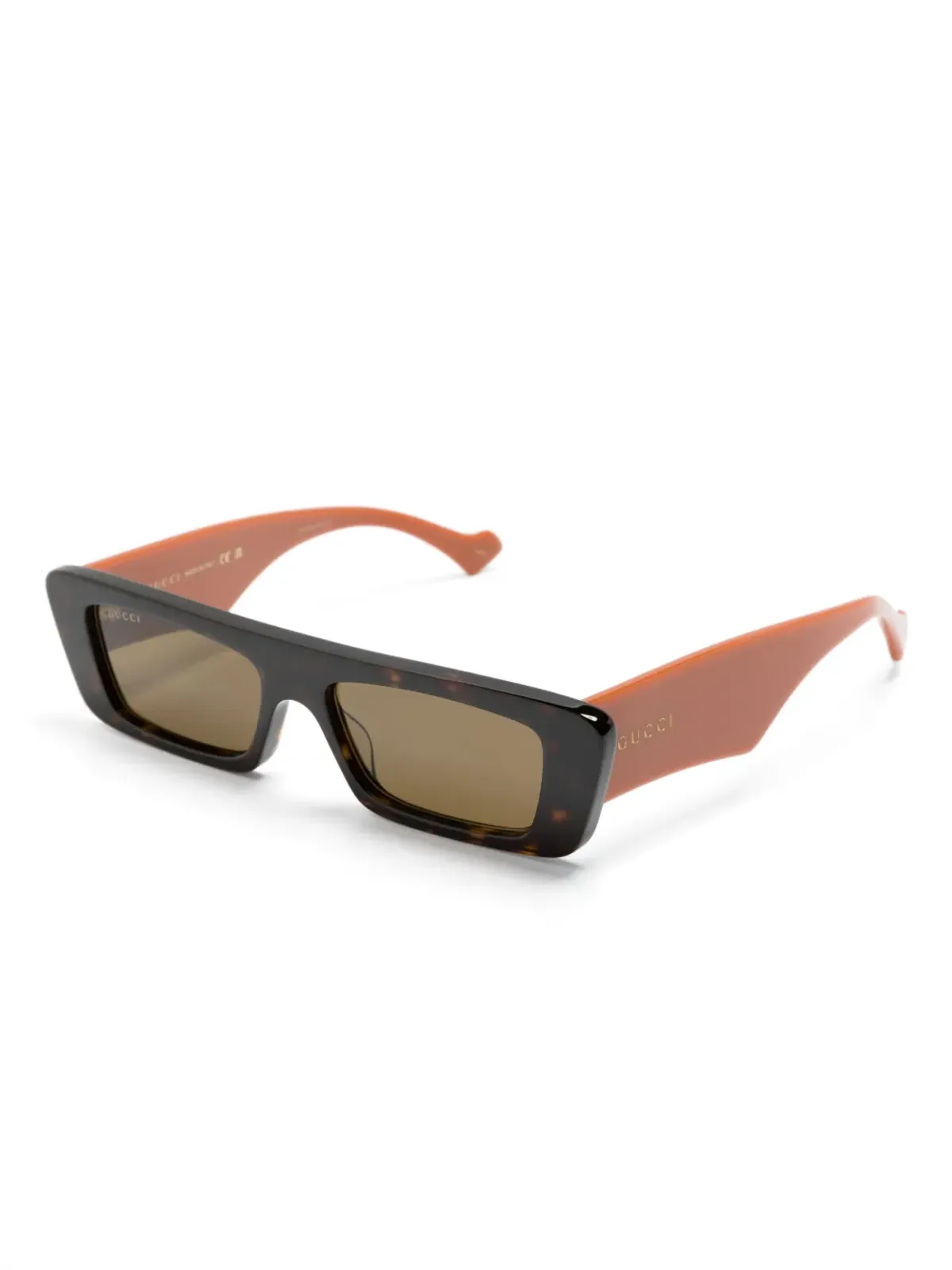 Gucci Eyewear スクエアフレーム カラーブロック サングラス - 画像2