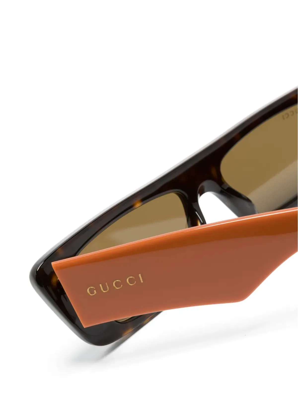 Gucci Eyewear スクエアフレーム カラーブロック サングラス - 画像3