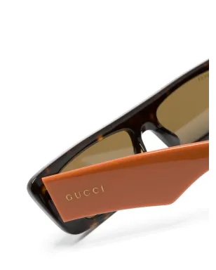 Gucci Eyewear スクエアフレーム カラーブロック サングラス - サムネイル3