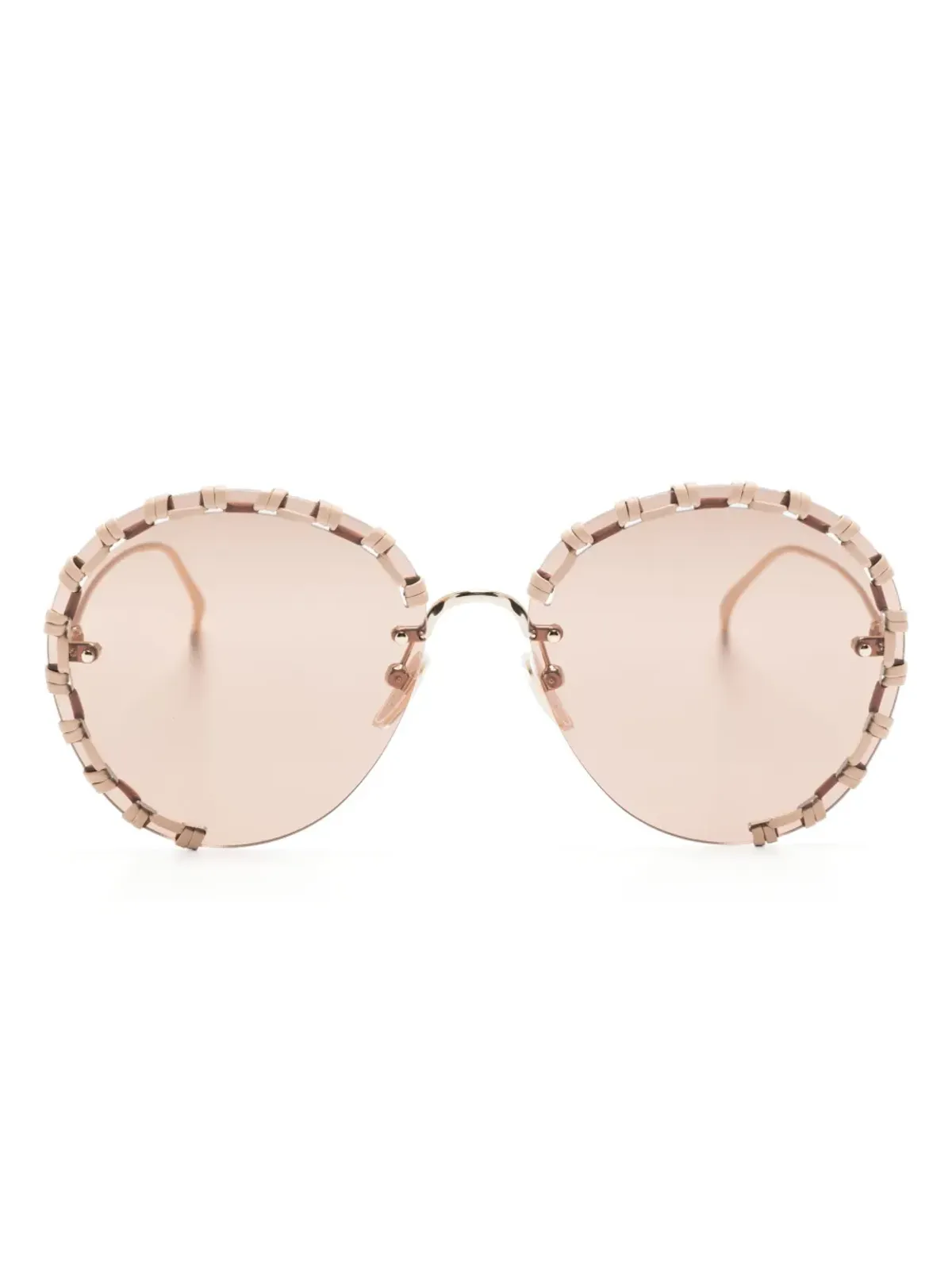Chloé Eyewear Idora round-frame sunglasses - Gold - 画像1