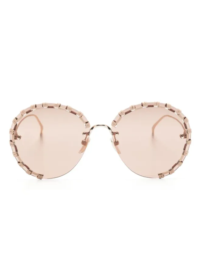 Chloé Eyewear Chloé Eyewear Idora round-frame sunglasses - Goldの商品画像
