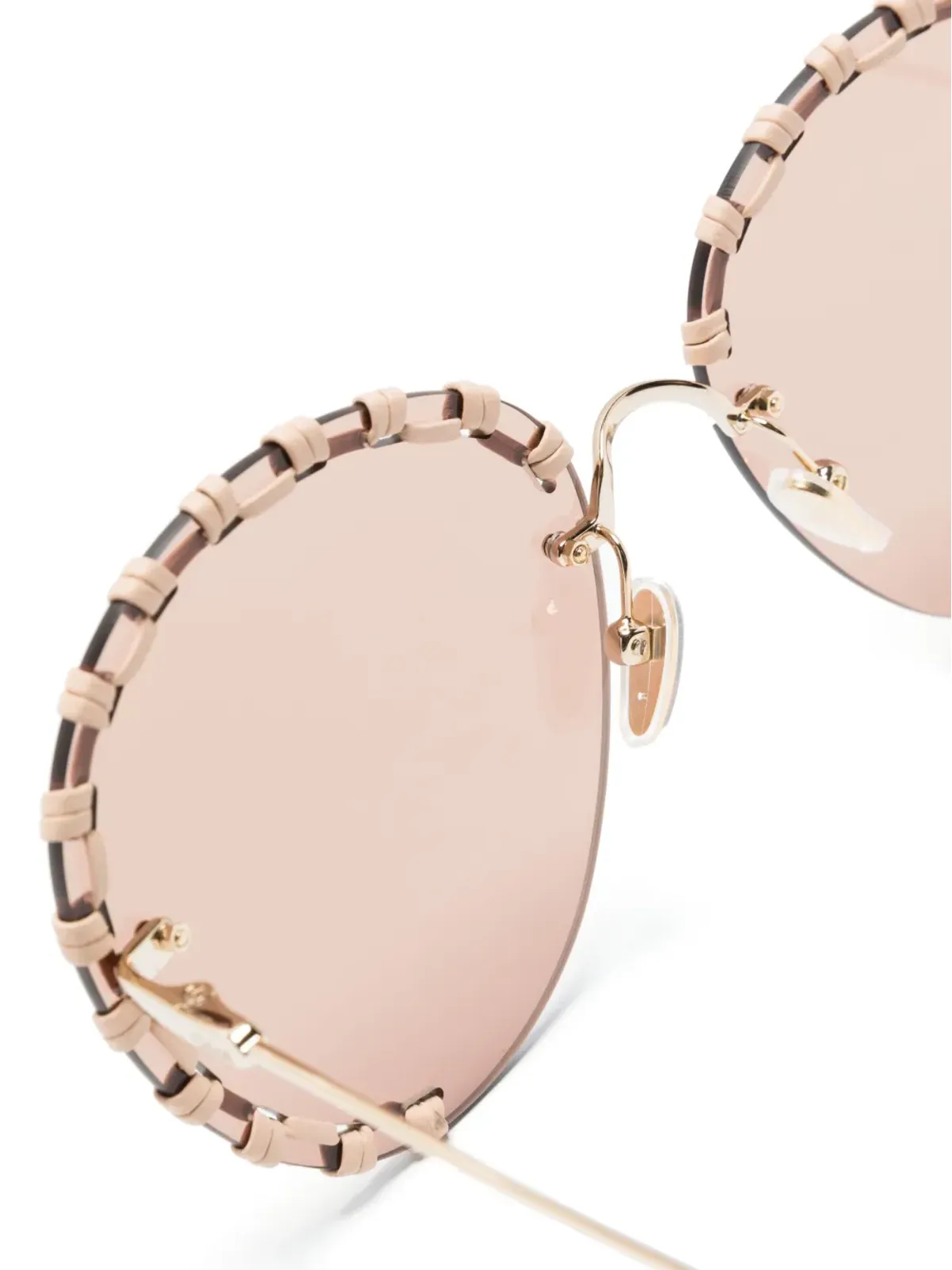 Chloé Eyewear Idora round-frame sunglasses - Gold - 画像3