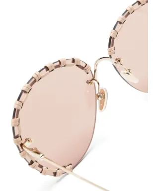 Chloé Eyewear Idora round-frame sunglasses - Gold - サムネイル3