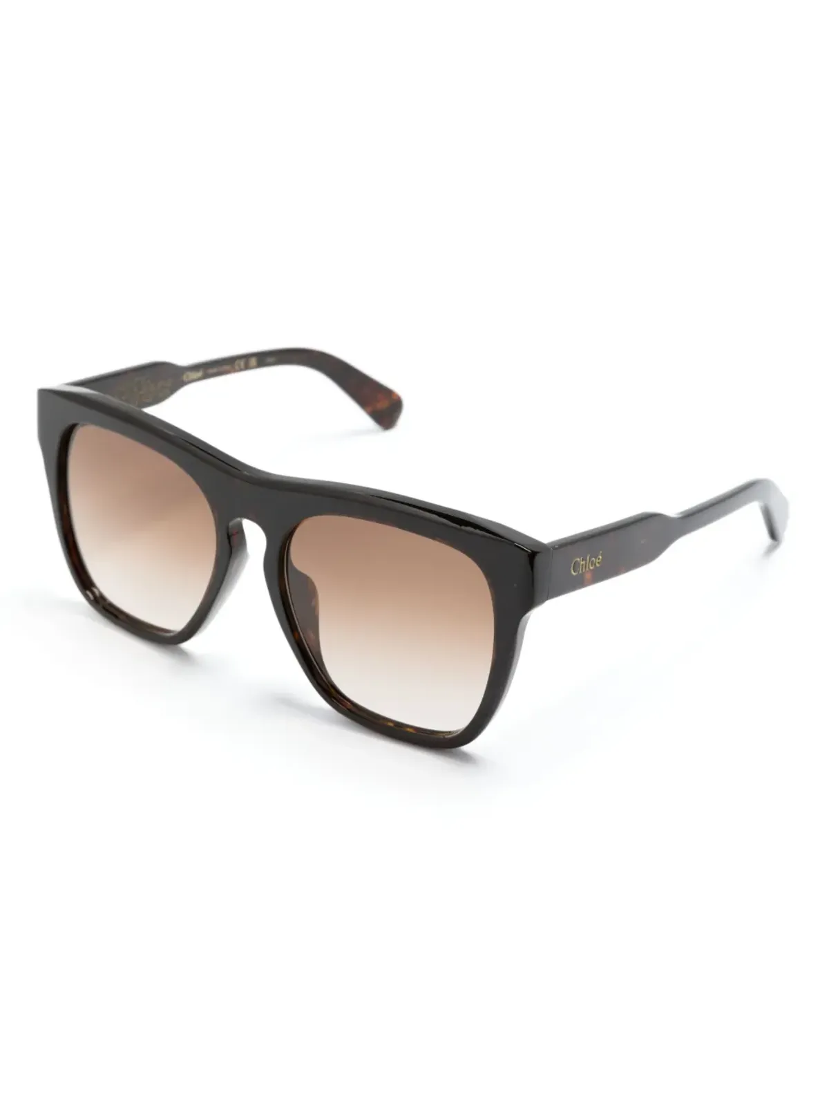 Chloé Eyewear オーバーサイズフレーム サングラス ブラウン - 画像2