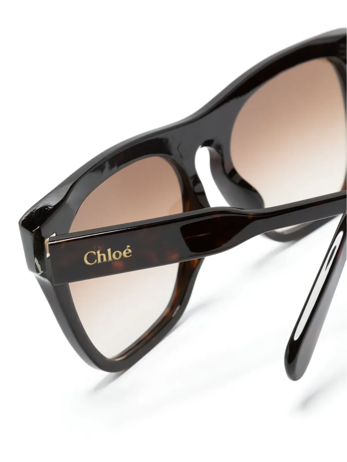 Chloé Eyewear オーバーサイズフレーム サングラス ブラウン - 画像3