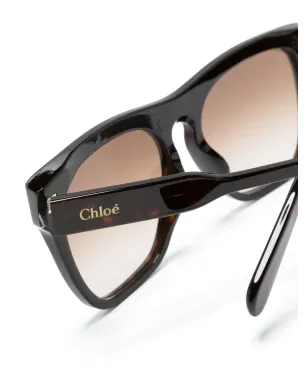 Chloé Eyewear オーバーサイズフレーム サングラス ブラウン - サムネイル3
