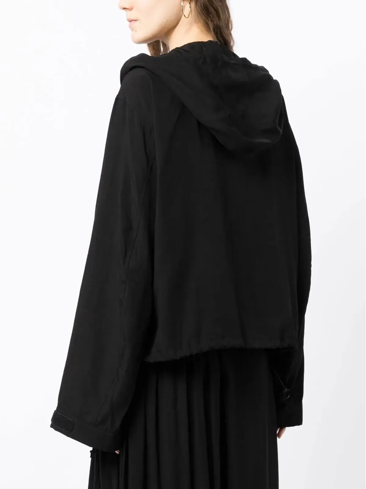 Yohji Yamamoto レースアップフーディー - 画像4