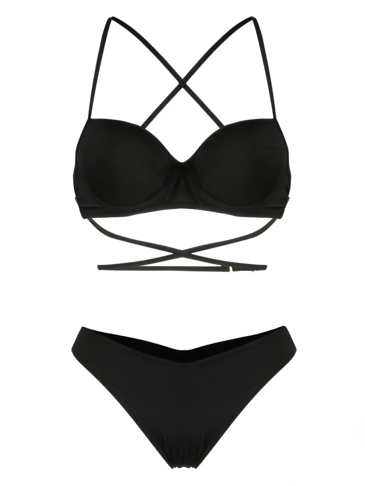 Noire Swimwear バルコネットスタイル ビキニセット（ブラック） - 画像1