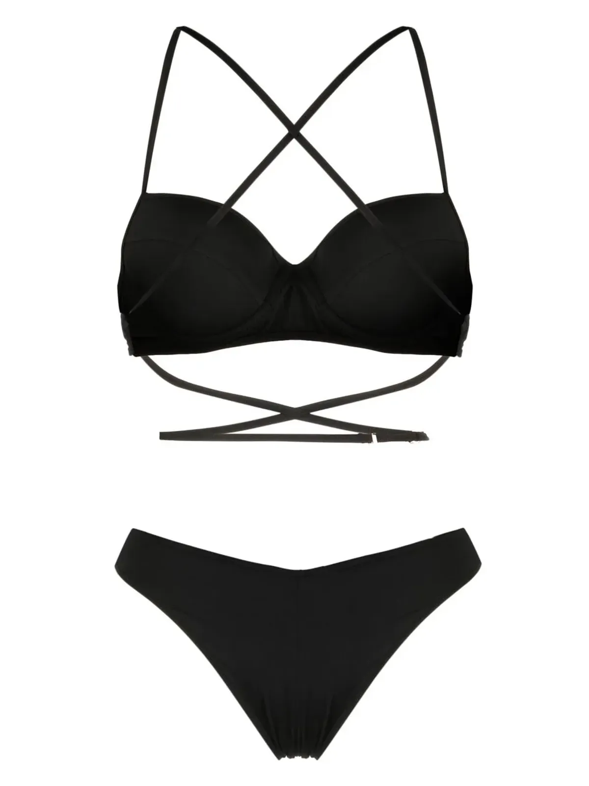 Noire Swimwear バルコネットスタイル ビキニセット（ブラック） - 画像2