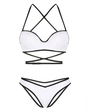 Noire Swimwear クロスストラップ バルコネット ビキニセット - サムネイル1