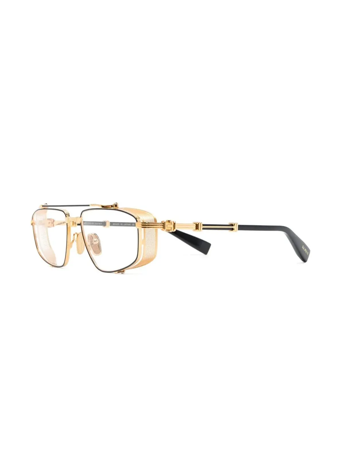Balmain Eyewear ツートーン・パイロットフレーム眼鏡 - 画像2