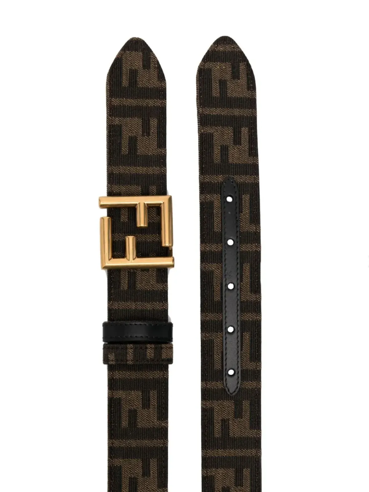 FENDI モノグラムプリント ロゴバックル ベルト - 画像2
