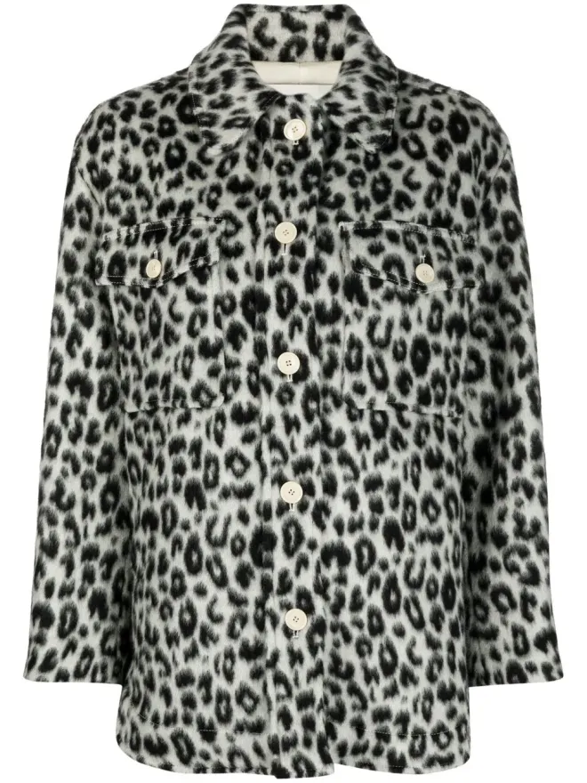 Isabel Marant ISABEL MARANT オデリノ レオパードプリント シャツジャケット - Whiteの商品画像