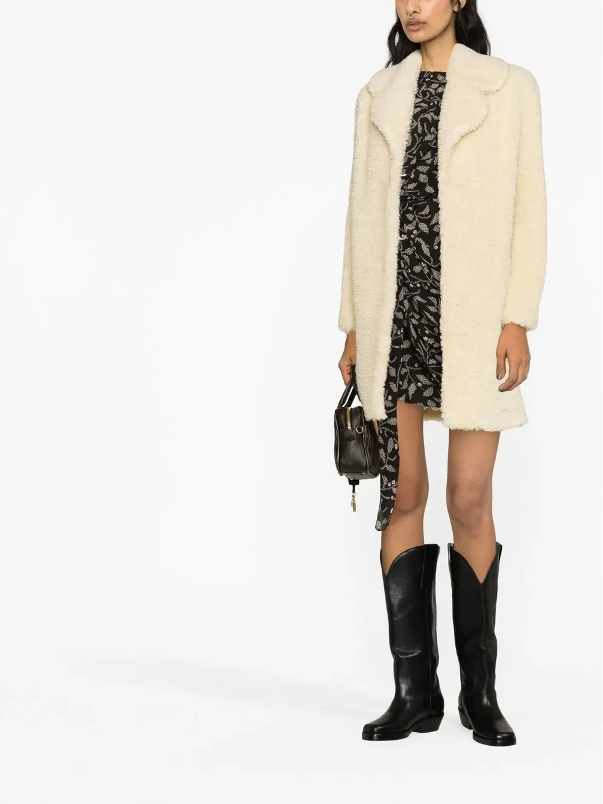 MARANT ÉTOILE Dulce floral-print ミニドレス - ブラック - 画像2