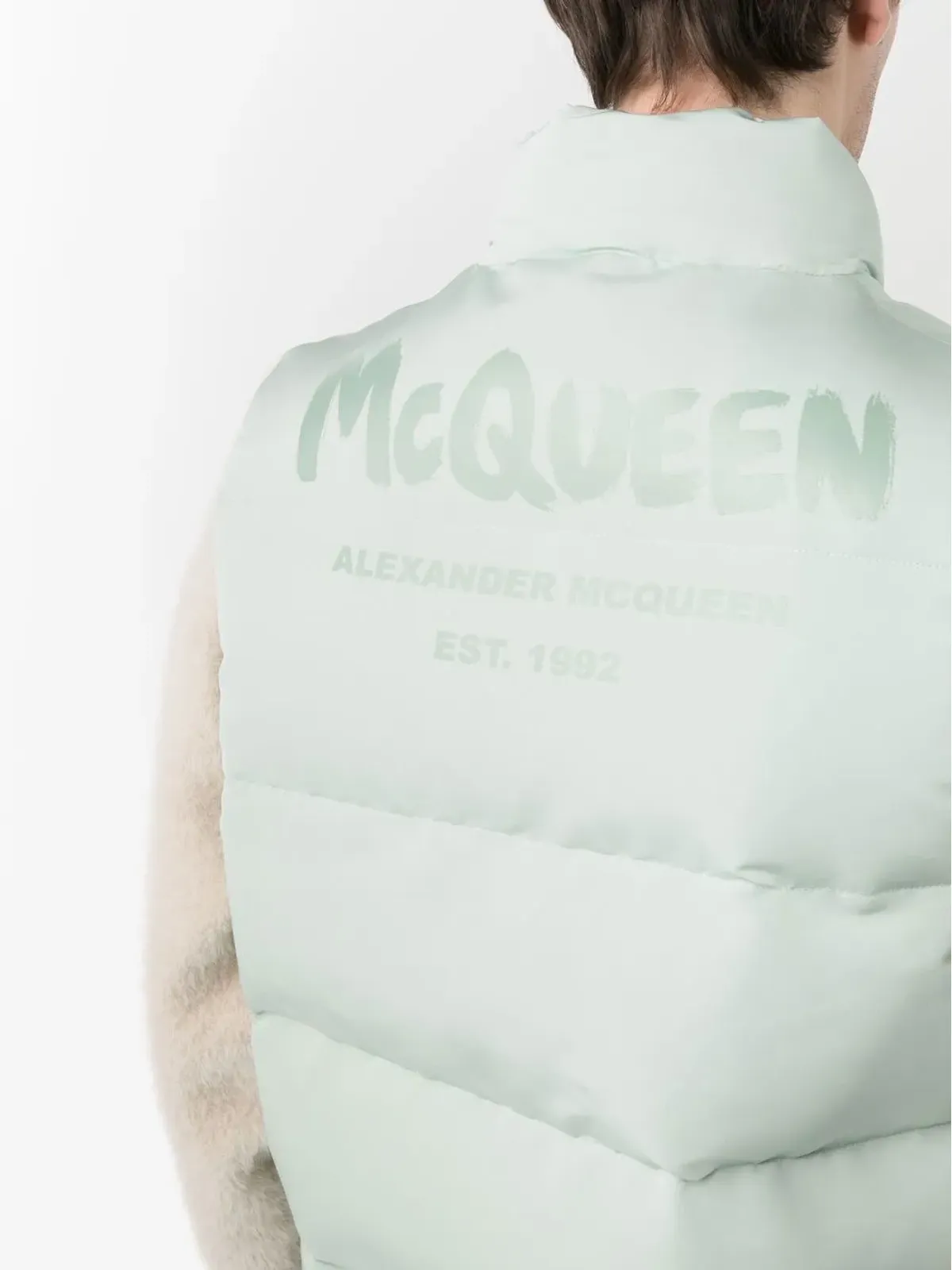 Alexander McQueen ロゴプリントジレ - 画像5