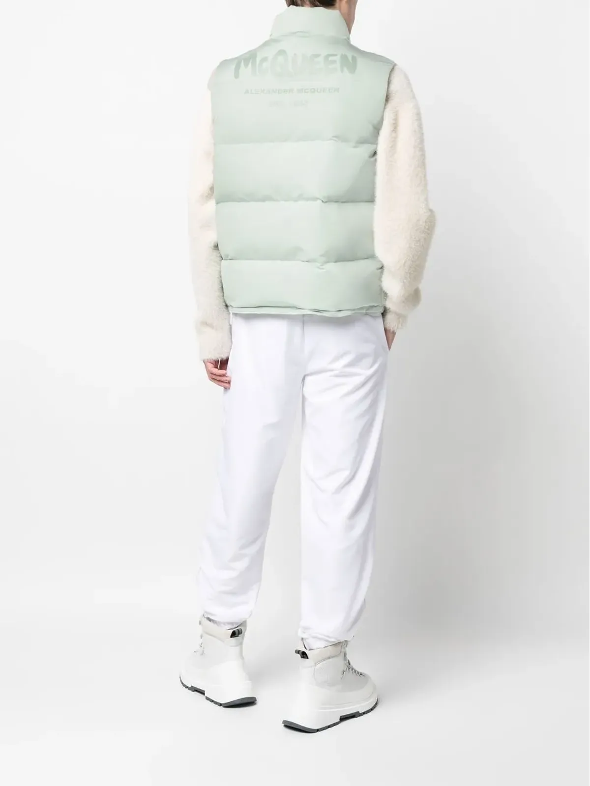 Alexander McQueen ロゴプリントジレ - 画像2