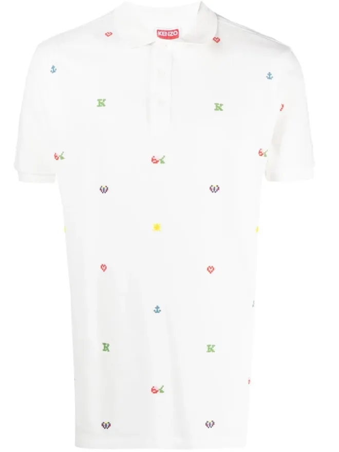 Kenzo Kenzo ピクセル スリムフィット ポロシャツの商品画像